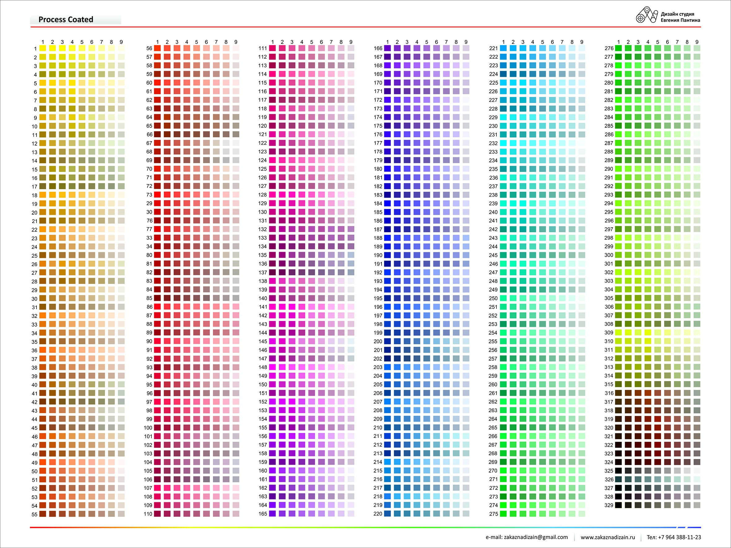 Process Coated PANTONE